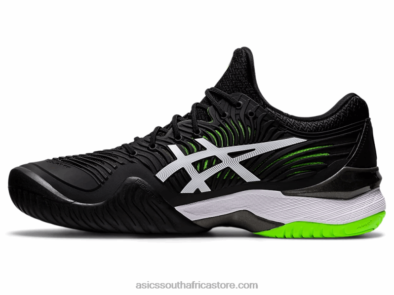 Men Asics Court FF 2 LH4X01166 Black/Green Gecko