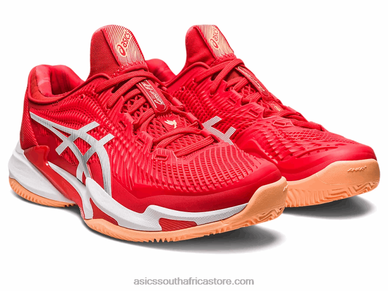 Men Asics Court FF 3 Novak Clay LH4X074 Fiery Red/White