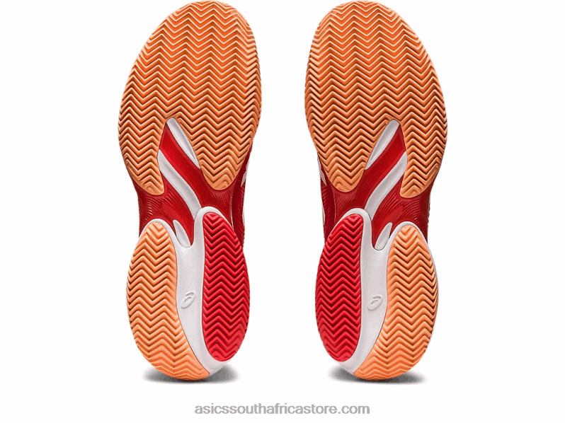 Men Asics Court FF 3 Novak Clay LH4X074 Fiery Red/White
