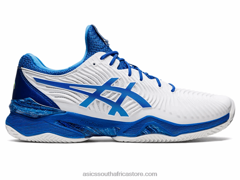 Men Asics Court FF Novak Clay LH4X01003 White/Tuna Blue