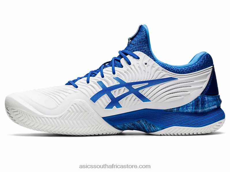 Men Asics Court FF Novak Clay LH4X01003 White/Tuna Blue