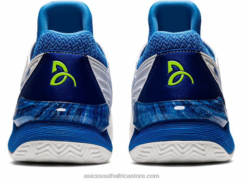 Men Asics Court FF Novak Clay LH4X01003 White/Tuna Blue