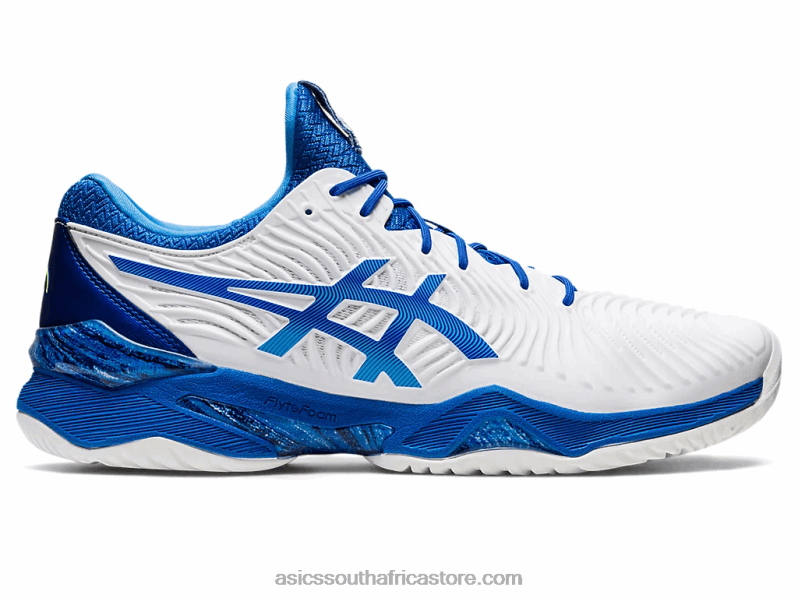 Men Asics Court FF Novak LH4X0720 White/Tuna Blue