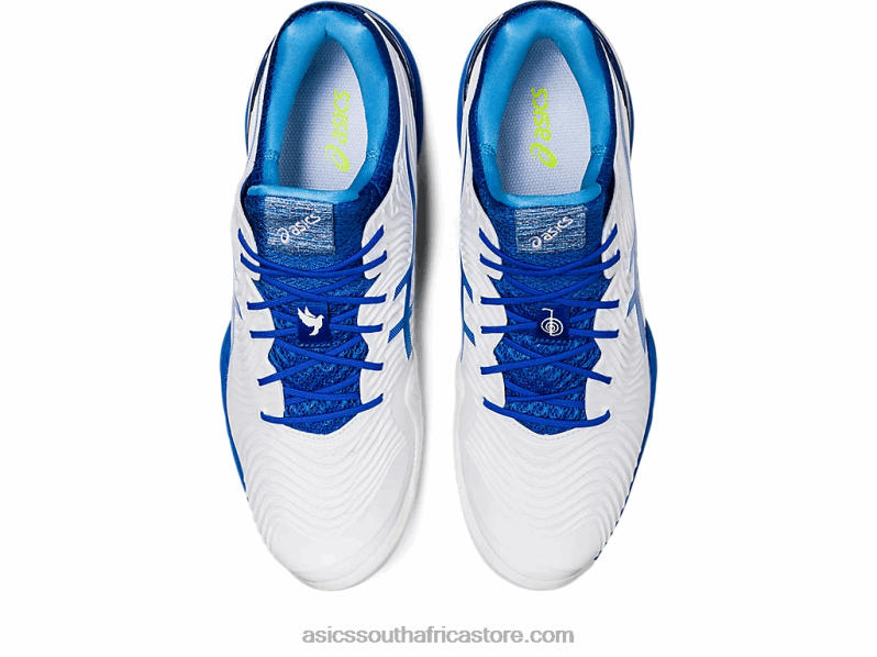 Men Asics Court FF Novak LH4X0720 White/Tuna Blue