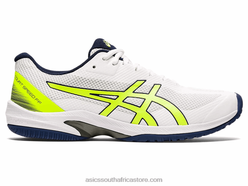 Men Asics Court Speed FF LH4X02054 White/Safety Yellow