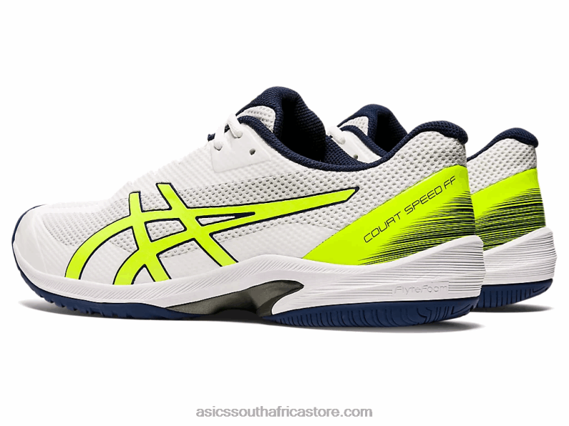 Men Asics Court Speed FF LH4X02054 White/Safety Yellow