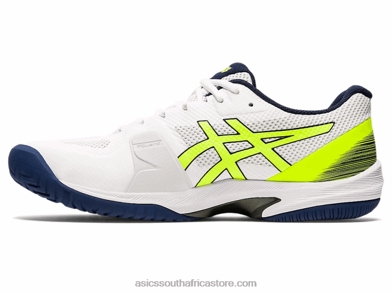 Men Asics Court Speed FF LH4X02054 White/Safety Yellow