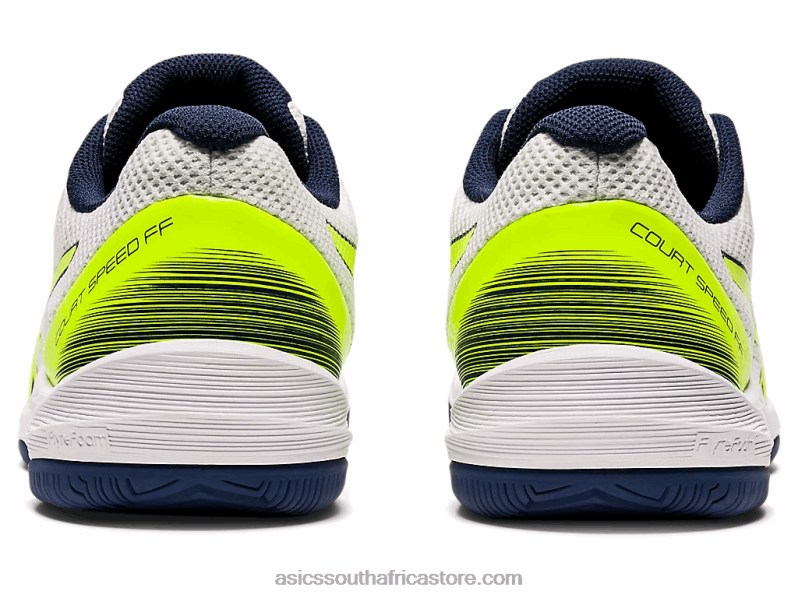 Men Asics Court Speed FF LH4X02054 White/Safety Yellow