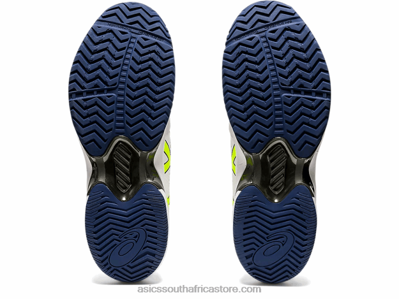 Men Asics Court Speed FF LH4X02054 White/Safety Yellow