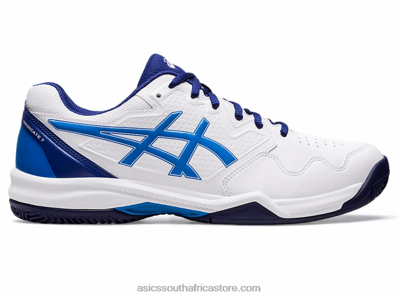 Men Asics Gel-Dedicate 7 Clay LH4X01147 White/Electric Blue