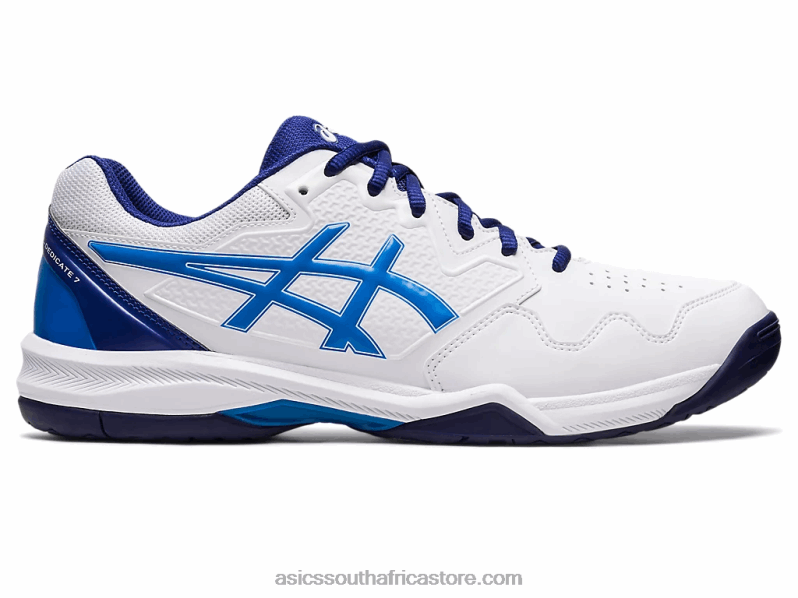 Men Asics Gel-Dedicate 7 LH4X01148 White/Electric Blue