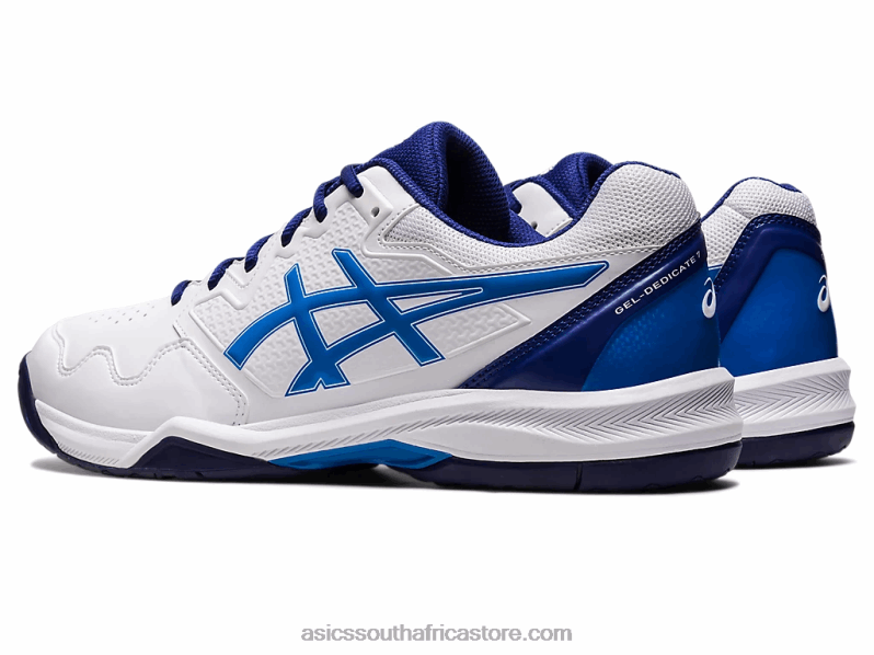 Men Asics Gel-Dedicate 7 LH4X01148 White/Electric Blue