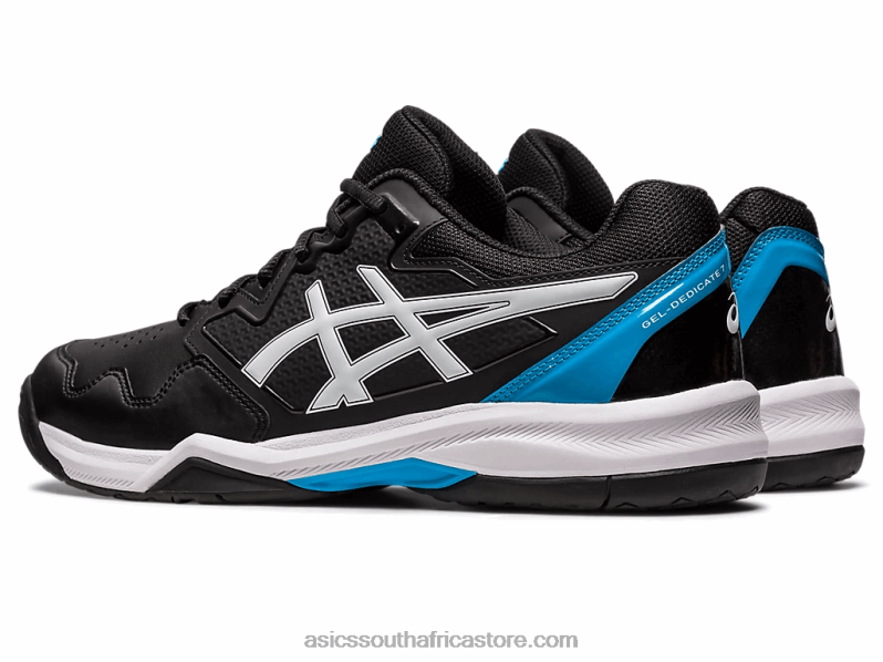 Men Asics Gel-Dedicate 7 LH4X0433 Black/Island Blue