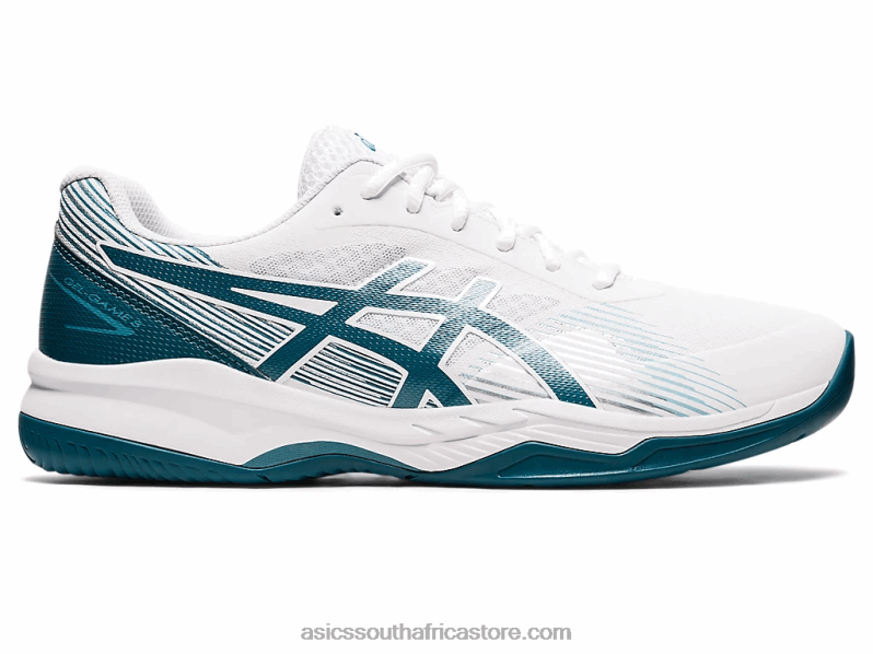 Men Asics Gel-Game 8 LH4X01246 White/Velvet Pine