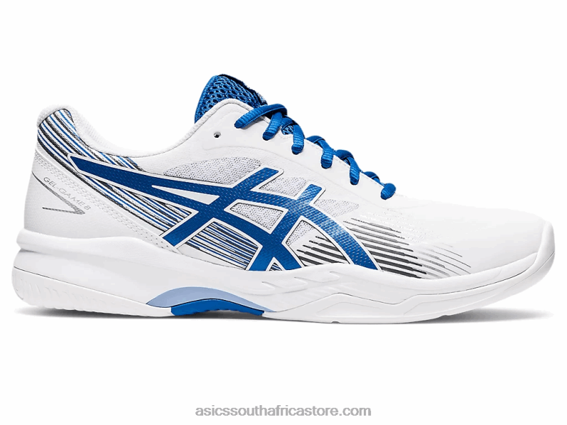 Men Asics Gel-Game 8 LH4X01289 White/Lake Drive