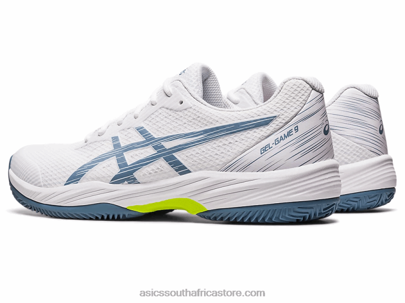 Men Asics Gel-Game 9 Clay/Oc LH4X0439 White/Steel Blue