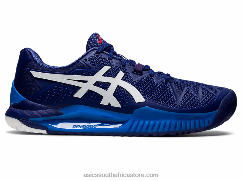 Men Asics Gel-Resolution 8 LH4X01165 Dive Blue/White