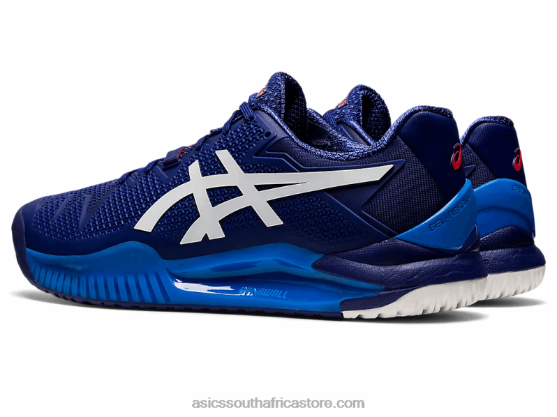 Men Asics Gel-Resolution 8 LH4X01165 Dive Blue/White