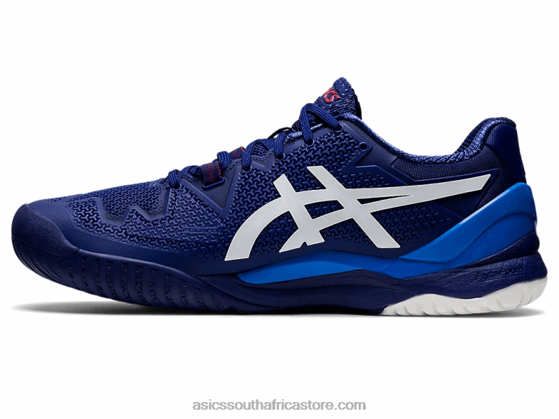 Men Asics Gel-Resolution 8 LH4X01165 Dive Blue/White