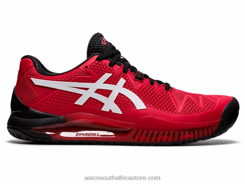Men Asics Gel-Resolution 8 LH4X01747 Electric Red/White