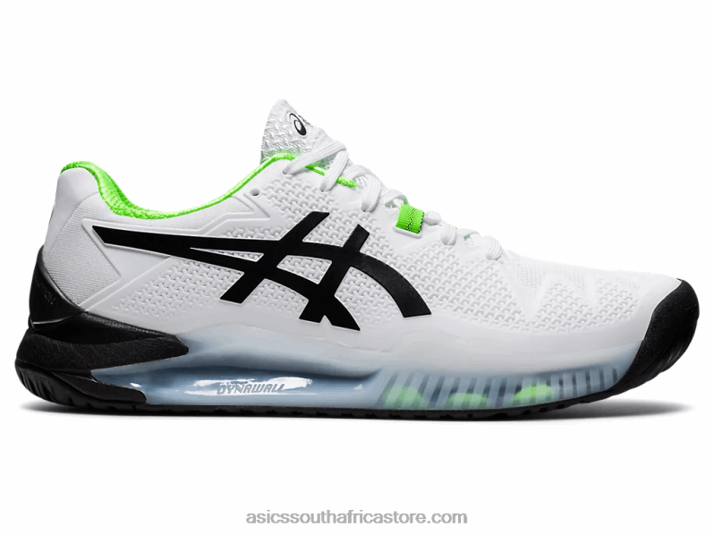 Men Asics Gel-Resolution 8 LH4X01852 White/Green Gecko