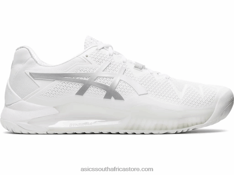 Men Asics Gel-Resolution 8 LH4X02007 White/Pure Silver