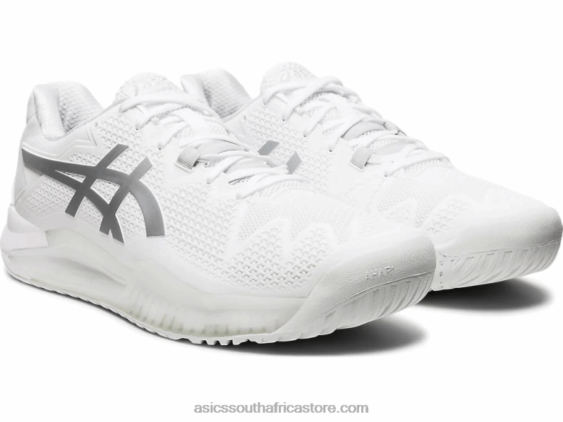 Men Asics Gel-Resolution 8 LH4X02007 White/Pure Silver