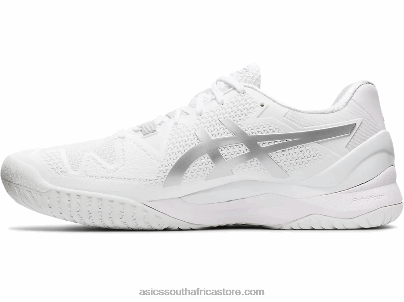 Men Asics Gel-Resolution 8 LH4X02007 White/Pure Silver