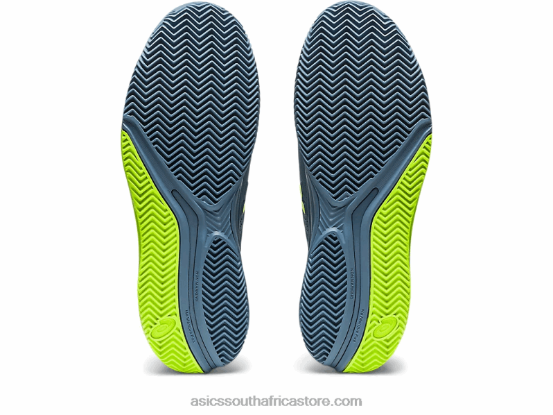 Men Asics Gel-Resolution 9 Clay LH4X0398 Steel Blue/Hazard Green