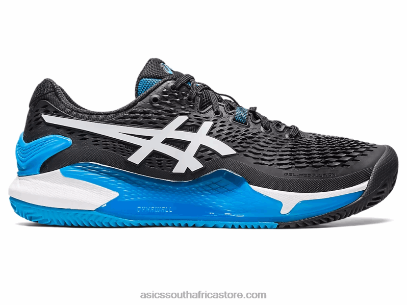 Men Asics Gel-Resolution 9 Clay LH4X0405 Black/White