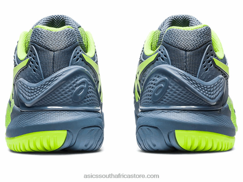 Men Asics Gel-Resolution 9 Wide LH4X0364 Steel Blue/Hazard Green