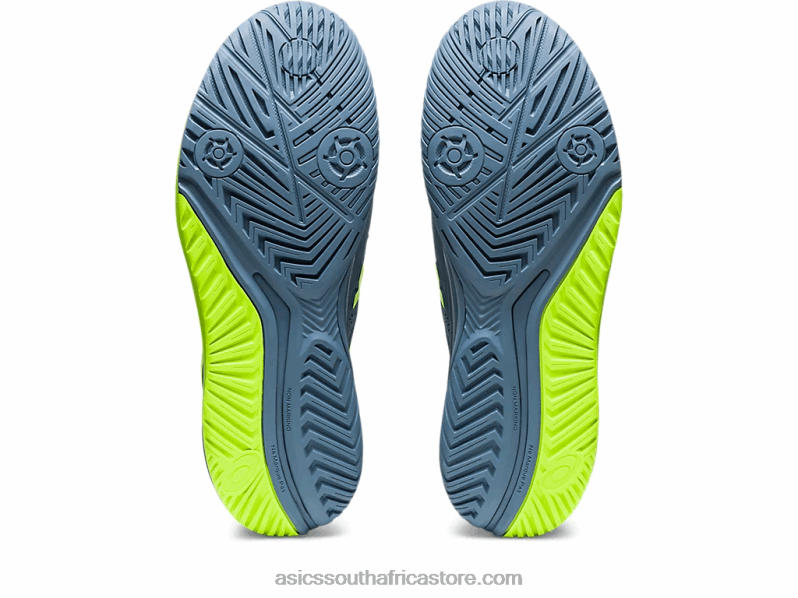 Men Asics Gel-Resolution 9 Wide LH4X0364 Steel Blue/Hazard Green