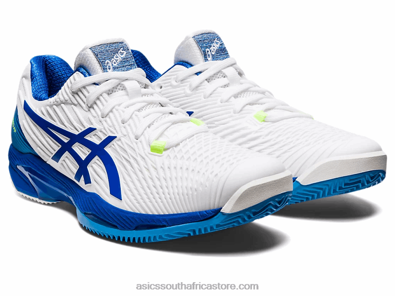 Men Asics Solution Speed FF 2 Clay LH4X0923 White/Tuna Blue