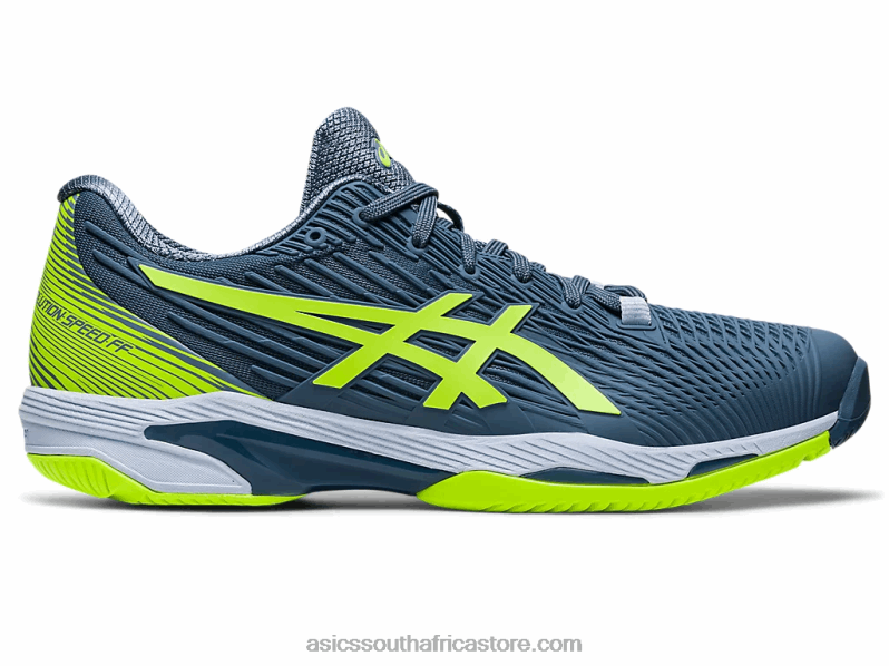 Men Asics Solution Speed FF 2 LH4X0345 Steel Blue/Hazard Green