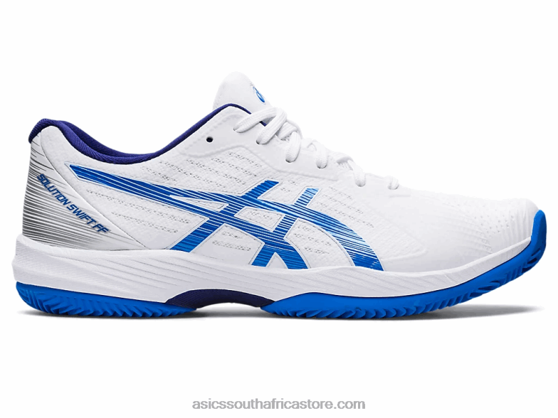 Men Asics Solution Swift FF Clay LH4X01107 White/Electric Blue