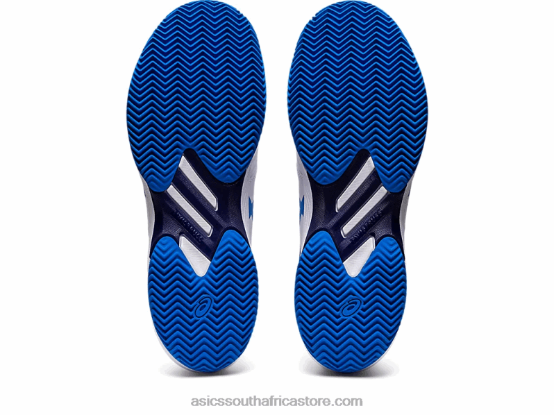 Men Asics Solution Swift FF Clay LH4X01107 White/Electric Blue