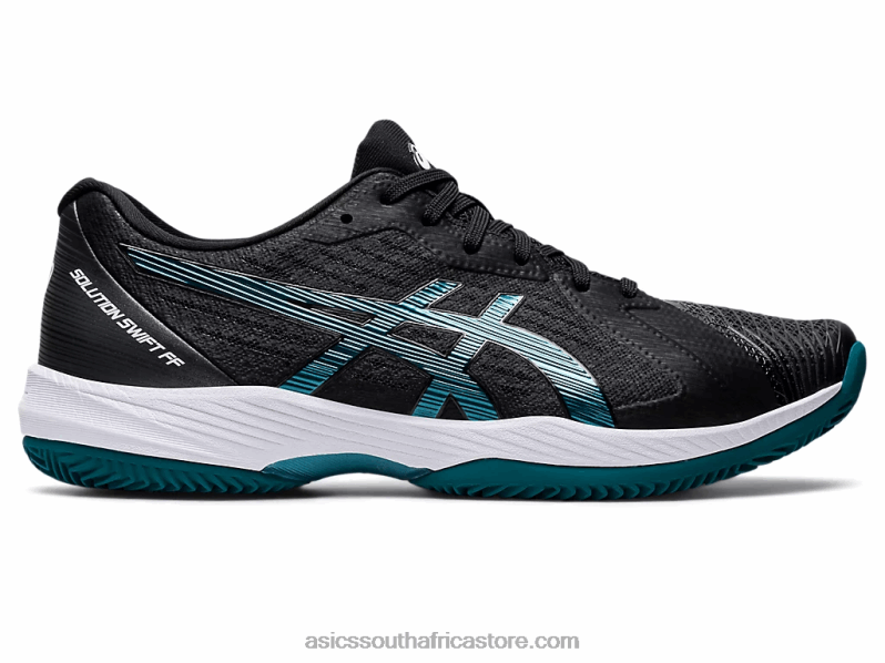 Men Asics Solution Swift FF Clay LH4X01204 Black/Misty Pine