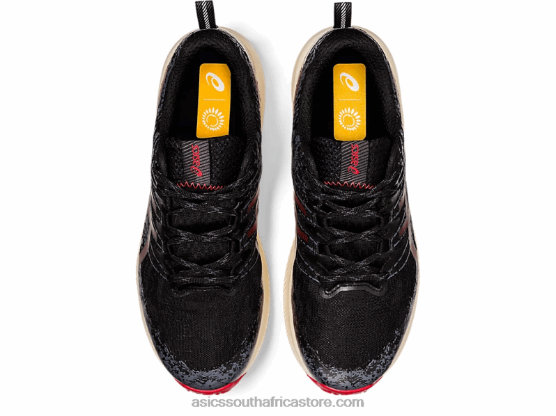 Men Asics Fuji Lite 2 LH4X01661 Black/Electric Red