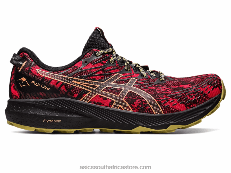 Men Asics Fuji Lite 3 LH4X0620 Electric Red/Black