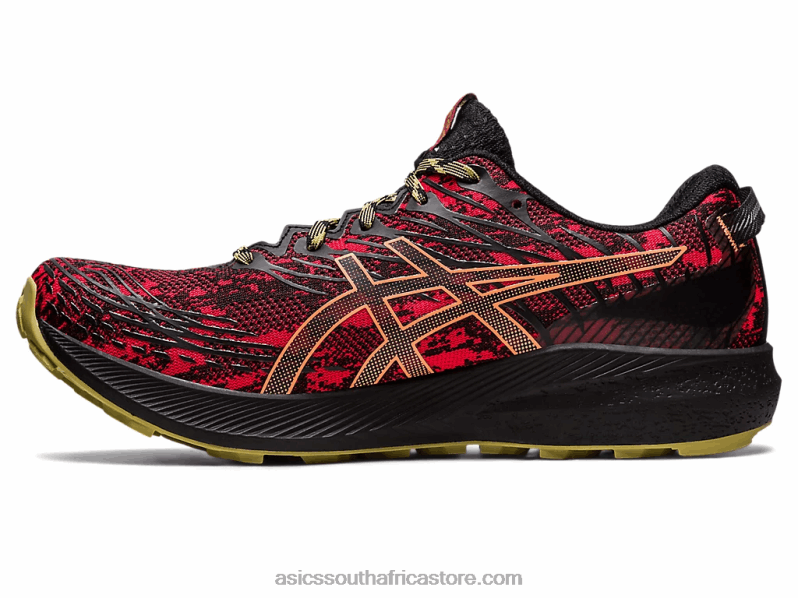 Men Asics Fuji Lite 3 LH4X0620 Electric Red/Black