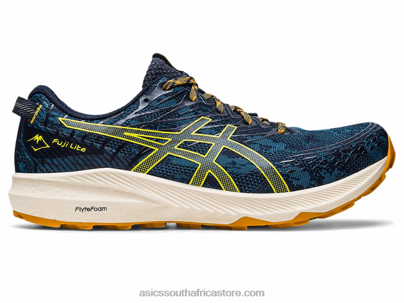 Men Asics Fuji Lite 3 LH4X0624 Ink Teal/Golden Yellow
