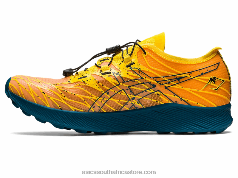 Men Asics Fujispeed LH4X0636 Golden Yellow/Ink Teal