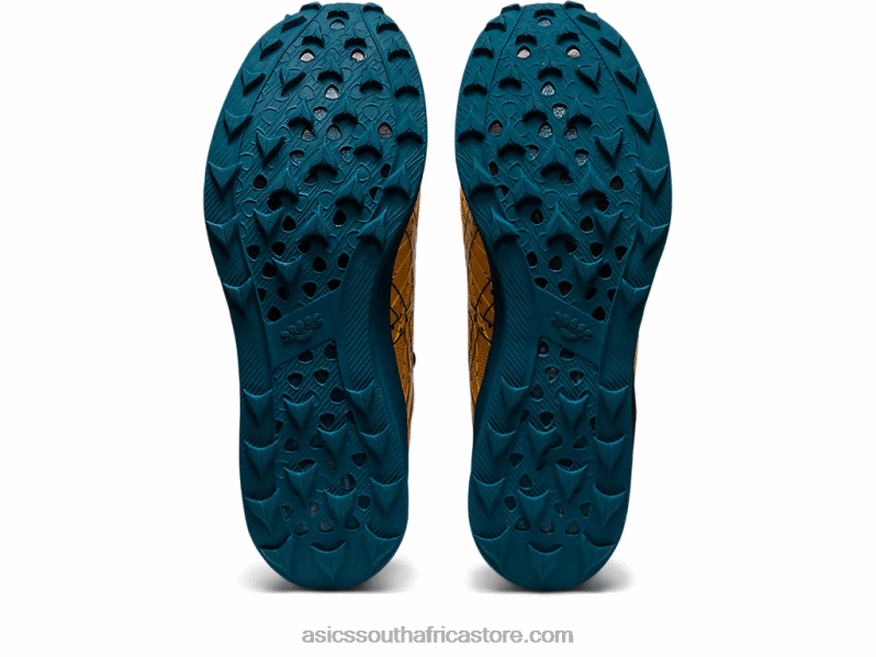 Men Asics Fujispeed LH4X0636 Golden Yellow/Ink Teal