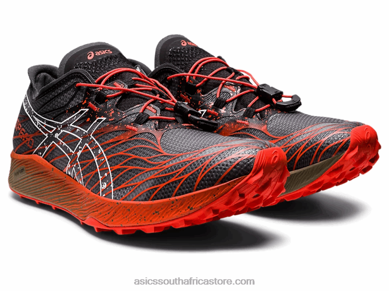 Men Asics Fujispeed LH4X0976 Black/Cherry Tomato