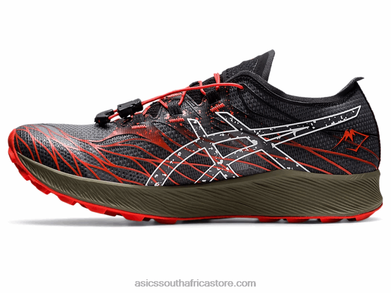 Men Asics Fujispeed LH4X0976 Black/Cherry Tomato