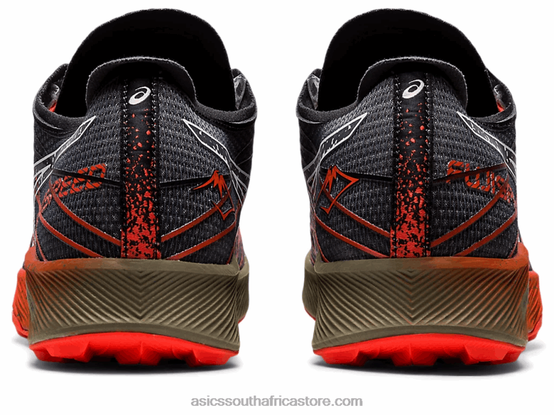 Men Asics Fujispeed LH4X0976 Black/Cherry Tomato