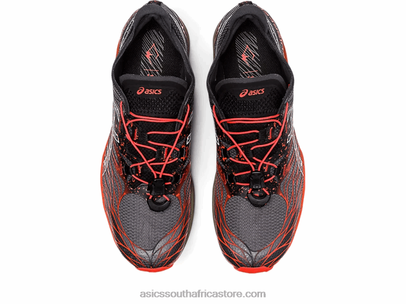 Men Asics Fujispeed LH4X0976 Black/Cherry Tomato