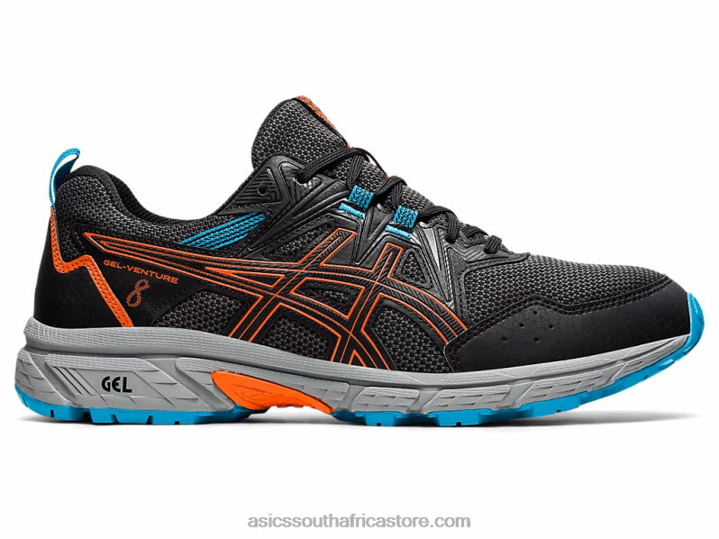 Men Asics Gel-Venture 8 LH4X01898 Black/Marigold Orange