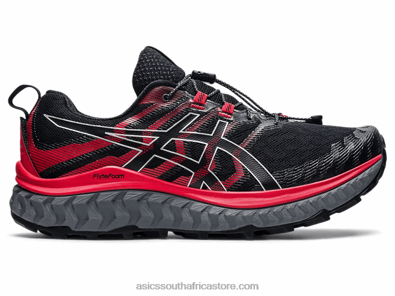Men Asics Trabuco Max LH4X01862 Black/Electric Red