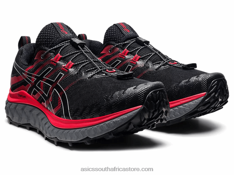 Men Asics Trabuco Max LH4X01862 Black/Electric Red